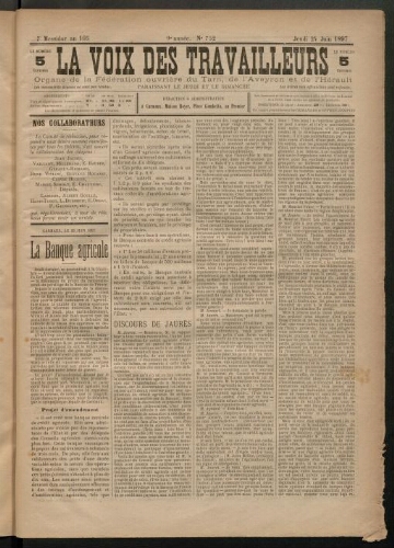 Voix des travailleurs (La), 24 juin 1897