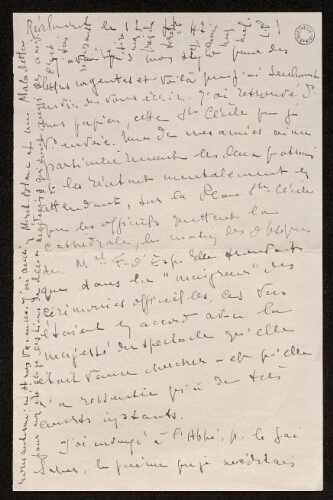 Lettre de Louisa Paulin à Charles Bellet, le 14 (?) septembre 1942