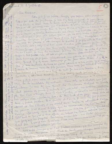 Lettre de Louisa Paulin à Antonin Perbosc, le 8 juillet 1937 et sa copie manuscrite