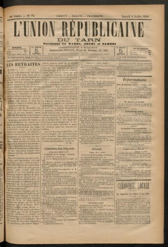 Union républicaine du Tarn (L’), 8 juillet 1905
