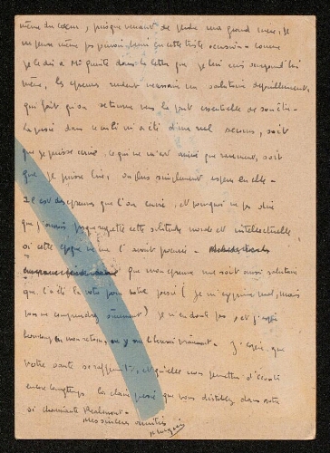 Lettre de Marcel Viguier à Louisa Paulin, novembre 1943