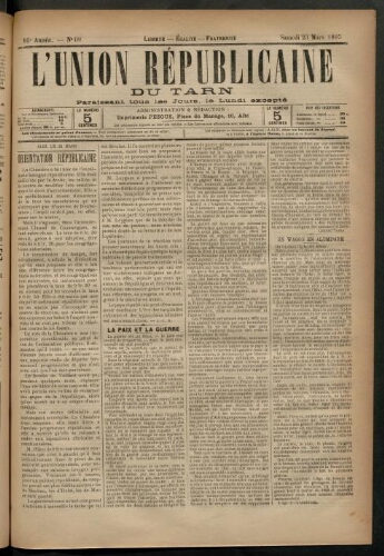 Union républicaine du Tarn (L’), 23 mars 1895