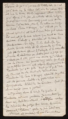 Lettre de Louisa Paulin à Théophile Briant, le 21 mai 1938
