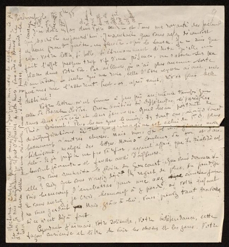 Lettre de Louisa Paulin à Théophile Briant, le 4 décembre 1938
