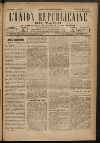 Union républicaine du Tarn (L’), 9 mars 1895