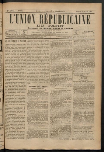 Union républicaine du Tarn (L’), 9 juillet 1904