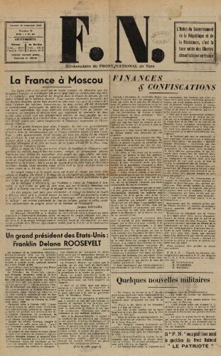 F.N. : hebdomadaire du Front national du Tarn, n°16, 16 décembre 1944