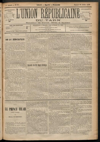Union républicaine du Tarn (L’), 26 juillet 1890