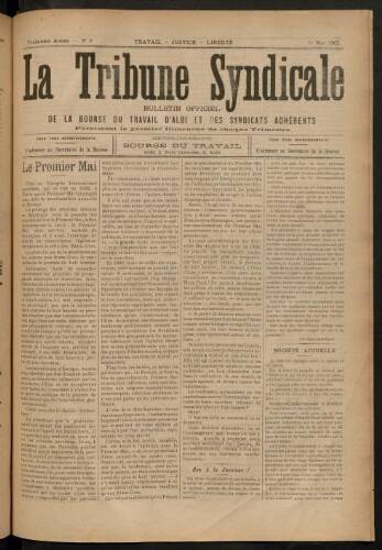 Tribune syndicale (La), 1 août 1902