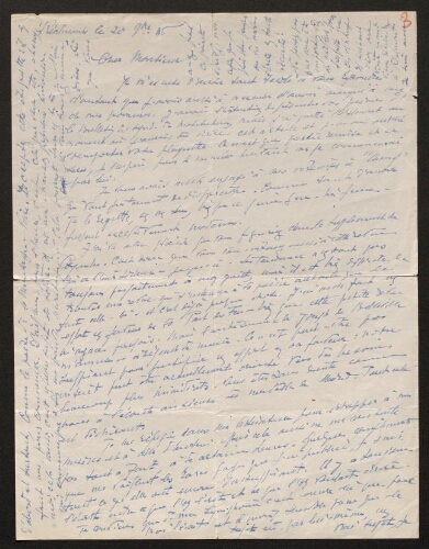 Lettre de Louisa Paulin à René Rouquier, le 20 novembre 1936