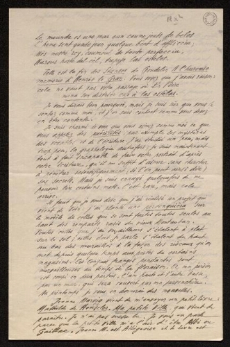 Lettre d'Antonin Perbosc à Louisa Paulin, le 18 décembre 1937