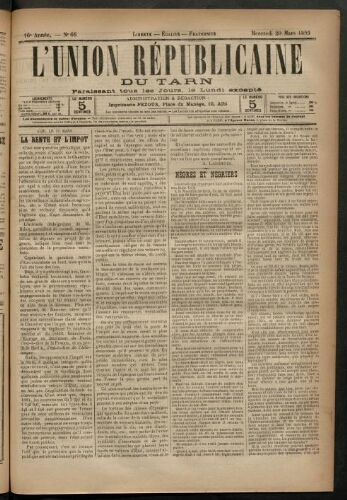 Union républicaine du Tarn (L’), 20 mars 1895