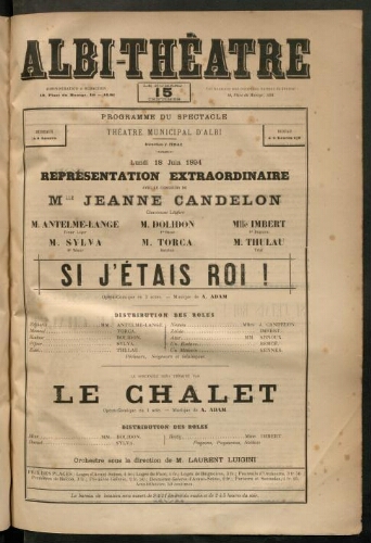 Albi-théâtre, 18 juin 1894