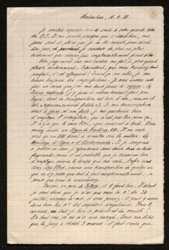 Lettre d'Antonin Perbosc à Louisa Paulin, le 16 août 1938
