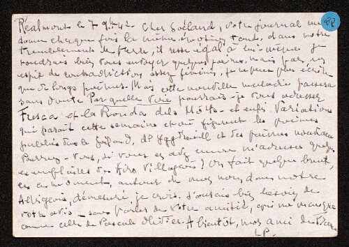 Lettre de Louisa Paulin à Théophile Briant, le 7 novembre 1942